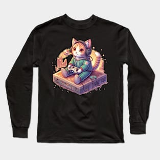 Gamer cat Long Sleeve T-Shirt